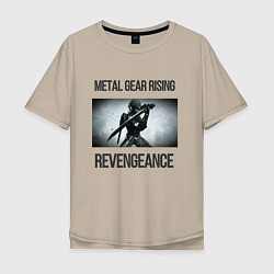 Футболка оверсайз мужская Metal Gear Rising: Revengeance - Raiden, цвет: миндальный