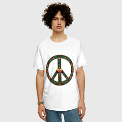 Футболка оверсайз мужская Pacific symbol, цвет: белый — фото 2