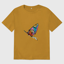 Футболка оверсайз мужская Windfoxer, цвет: горчичный