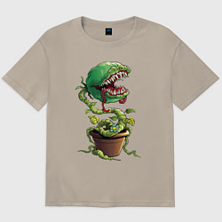 Мужская футболка оверсайз Plant - Piranha