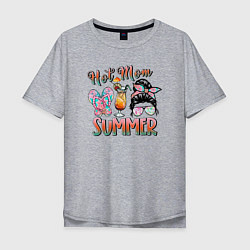 Мужская футболка оверсайз Hot mom Summer
