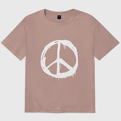 Мужская футболка оверсайз Pacific symbol white