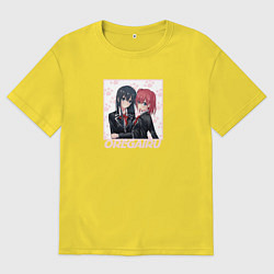 Футболка оверсайз мужская OreGairu art, цвет: желтый