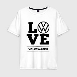 Футболка оверсайз мужская Volkswagen Love Classic, цвет: белый