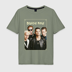 Футболка оверсайз мужская Keep Calm and Enjoy the Silence - Depeche Mode, цвет: авокадо