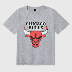 Футболка оверсайз мужская Chicago Bulls, цвет: меланж