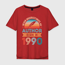 Мужская футболка оверсайз Никогда не недооценивай писателя 1990 года