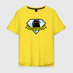 Мужская футболка оверсайз Пёс Доге на логотипе