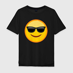 Мужская футболка оверсайз Эмодзи в Солнечных Очках