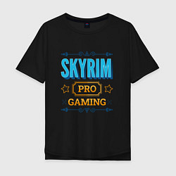 Мужская футболка оверсайз Игра Skyrim pro gaming