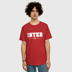 Футболка оверсайз мужская Inter football club классика, цвет: красный — фото 2