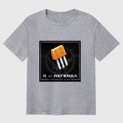 Футболка оверсайз мужская Транзистор КТ315 - Легенда, цвет: меланж