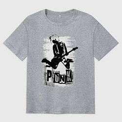 Футболка оверсайз мужская Punk jump, цвет: меланж