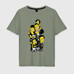 Мужская футболка оверсайз Simpsons not dead! Motto
