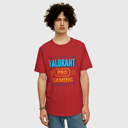 Футболка оверсайз мужская Игра Valorant pro gaming, цвет: красный — фото 2