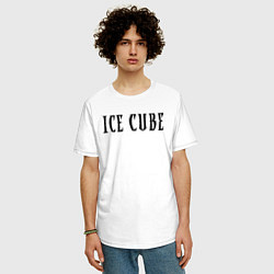 Футболка оверсайз мужская Ice Cube - logo, цвет: белый — фото 2