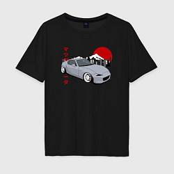 Мужская футболка оверсайз Mazda MX-5 ND Miata ND Front View JDM Retro