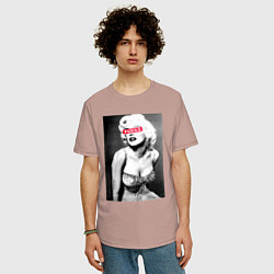 Футболка оверсайз мужская Fuego, цвет: пыльно-розовый — фото 2