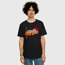 Футболка оверсайз мужская Silvia s14 JDM Retro Car, цвет: черный — фото 2