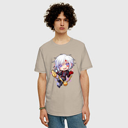 Футболка оверсайз мужская Милый Аллен Уолкер - D Gray man, цвет: миндальный — фото 2