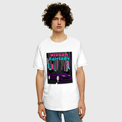 Футболка оверсайз мужская Nissan Fairlady Z32 300ZX, цвет: белый — фото 2