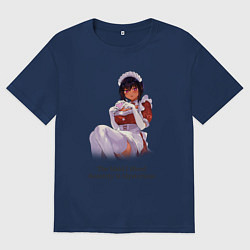 Футболка оверсайз мужская Моя новая горничная очень подозрительна The Maid I, цвет: тёмно-синий