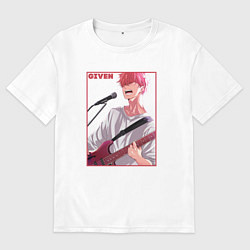 Футболка оверсайз мужская Мафую Сато арт, цвет: белый