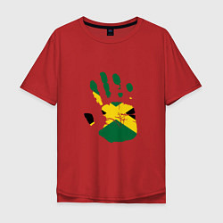 Футболка оверсайз мужская Hand Jamaica, цвет: красный