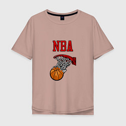Мужская футболка оверсайз Basketball - NBA logo