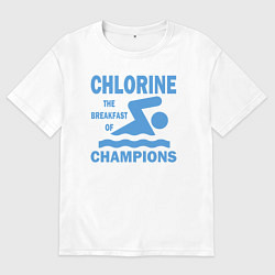 Мужская футболка оверсайз Хлор - завтрак чемпионов