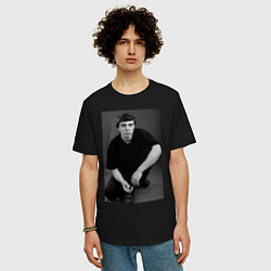 Футболка оверсайз мужская Актёр Сергей Бодров-младший, цвет: черный — фото 2