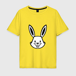 Футболка оверсайз мужская Bunny Funny, цвет: желтый