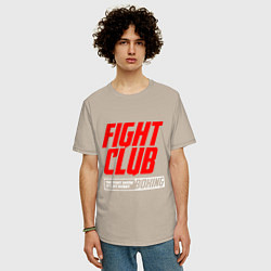 Футболка оверсайз мужская Fight club boxing, цвет: миндальный — фото 2
