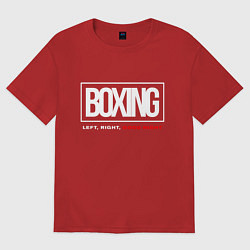 Футболка оверсайз мужская Boxing good night, цвет: красный