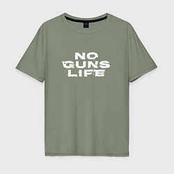 Футболка оверсайз мужская No Guns Life лого, цвет: авокадо