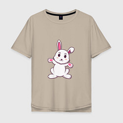 Мужская футболка оверсайз Кролик - Приветики