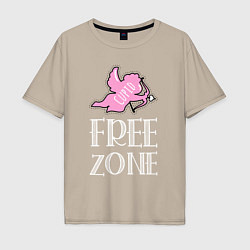 Мужская футболка оверсайз Cupid free zone