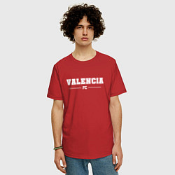 Футболка оверсайз мужская Valencia football club классика, цвет: красный — фото 2