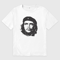 Футболка оверсайз мужская Че Гевара - рисунок, цвет: белый