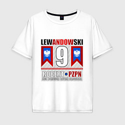 Мужская футболка оверсайз Роберт Левандовски сборная Польши