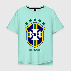 Футболка оверсайз мужская Brasil CBF, цвет: мятный