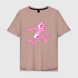 Футболка оверсайз мужская Rick Electric, цвет: пыльно-розовый