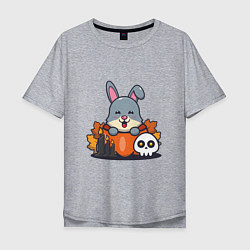 Мужская футболка оверсайз Rabbit halloween