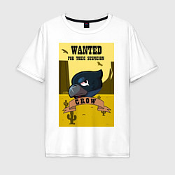 Футболка оверсайз мужская Wanted Crow, цвет: белый