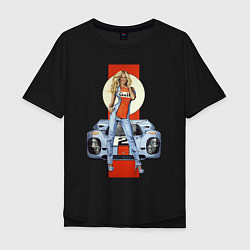 Мужская футболка оверсайз Porsche - Motorsport - Girl