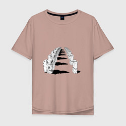 Мужская футболка оверсайз Человек бензопила - Космонавты