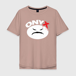 Мужская футболка оверсайз Onyx logo white