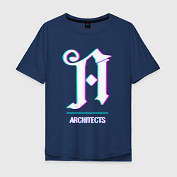 Мужская футболка оверсайз Architects glitch rock