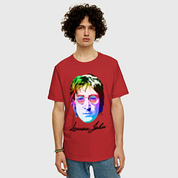 Футболка оверсайз мужская Леннон Джон, цвет: красный — фото 2