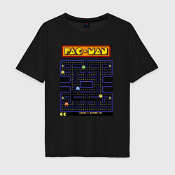 Футболка оверсайз мужская Pac-Man на ZX-Spectrum, цвет: черный